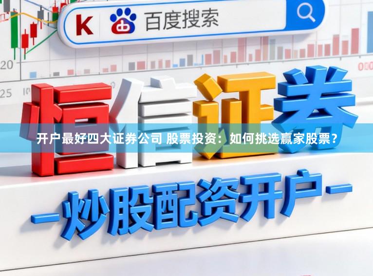 开户最好四大证券公司 股票投资：如何挑选赢家股票？